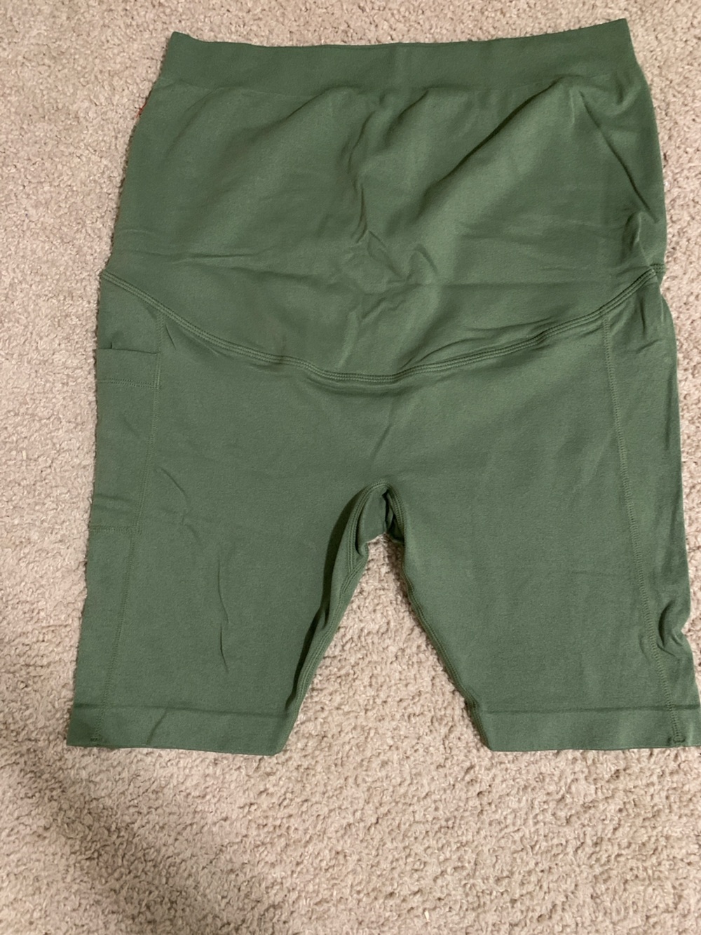 Time and Tru Olive Green Maternity Bike Shorts